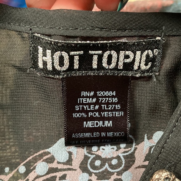 Hot Topic Sheer Black Spine Tank Top - Picture 6 of 7